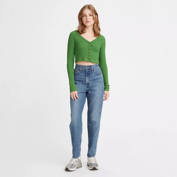 Levi’s premium medium wash high waisted tapered jeans size 26 - Picture 1 of 10